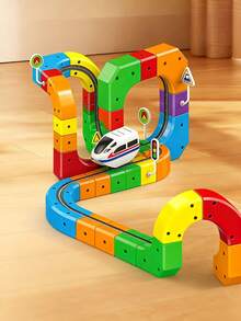 Electric High-Speed Rail Building Blocks, Mini Train, Assembly Toys For Children And Boys, Self-Driving, STEAM Educational Model, Birthday Gift