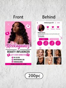 Custom 200/500/1000pcs Personalized Business Cards-11 Styles, Personalized Professional Work Cards, Suitable For Online Marketing And University Style, Beauty Salon, Hair Salon And Nail Art Business Cards,Exclusive Customized VIP Cards, Fashionable Office And Social Style Waterproof Surface Pattern Customization Customized Business Cards,Junior High School Students, Middle School Students, High School Senior High School Students, College Students, University Students, Freshman, Sophomore