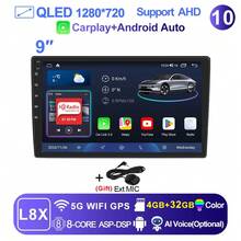 LEHX 8Core 9 pulgadas Universal 2din inalámbrico Carplay Android 15 Radio de coche reproductor de vídeo Multimedia AutoRadio navegación GPS 4G WiFi - 9-L8X (4-32 GB) - Ver 1