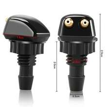 Upgrade 2pcs Durable Nylon Car Windshield Washer Nozzles - Fits Most Vehicles, Rain Brush System - Multicolor - View 5