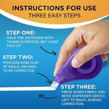 BIC Wite-Out EZ Correct Tear-Resistant Correction Tape With 39.3 Ft Of Tape, 10-Count Pack In White{Inchcolorinch:InchWhite Tapeinch} - Băng trắng - Xem 7