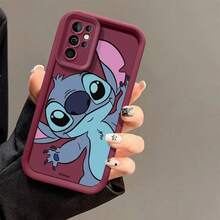 Miniso Phone Case With Cute Stitch From Disney's Lilo & Stitch Print, Large Cartoon Stitch Design With Big Eyes And Pink Ears  For Samsung Galaxy S25 Ultra/S25 Plus/S25/ Galaxy S24 Ultra/S24 Plus/S24/S24 FE/S23 Ultra/S23 FE/S22Ultra/S22 Plus/S22/S21 Ultra/S21 Plus/S21/S21 FE/A13/A14/A15/A16/A17/A33/A34/A35/A36/A52/A53/A54/Galaxy Note20Ultra/Galaxy Note20,Galaxy S25 Case,Galaxy S25 Case,Galaxy S25 Ultra Case Plus Stocking Stuffers,The Girlfriend,The Chosen,Early Fall Fashion. - 粉色 - 查看 2