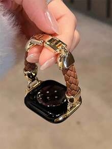 High End Leather Strap Compatible With 38/40/41/42/44/45/46/49mm, Compatible With Apple Watch Strap Ultra/Se11/10/9/8/7/6/5/4/3/2/1