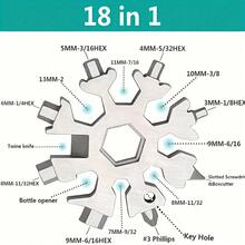 Bộ dụng cụ đa năng 18 trong 1 hình bông tuyết, dụng cụ mở chai bằng thép không gỉ hình bông tuyết, bộ tua vít dẹt và tua vít, cờ lê. Đồ dùng cắm trại tuyệt vời: Món quà Giáng sinh độc đáo dành cho bố, chồng, ông và con gái. - Nhiều màu - Xem 8