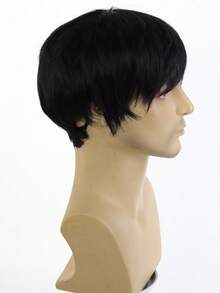 Men's Short Pixie Cut Synthetic Wig, Easy To Comb, Quickly Wear Travel,Halloween Natural Hair Wigs - Black - View 6