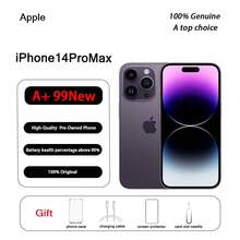 A+ Grade Used Apple IPhone 14 Pro Max, Genuine Original, Near Mint Condition (99% New); Phone, Protective Case Included - Purple - View 10