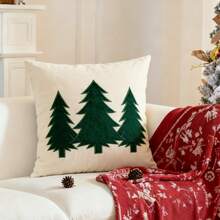 1 Stück Weihnachts-Kissenbezüge, Weihnachts-Stickerei Kissenbezüge, Samt Kissen, Westliche Heimdekoration, Weihnachts-Zimmer Dekoration