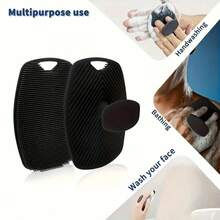 1 فرشاة تقشير جسم مصنوعة من السيليكون اللون الوردي والأسود بتصميم بسيط وراحة، مصنوعة من مواد سيليكونية مضادة للبكتيريا وذات رأس سداسي متعدد الجوانب مع مقبض مريح لا يزلق، تنظيف لطيف وسريع الشطف للاستخدام اليومي في الحمام - متعدد الألوان - مشاهدة 11