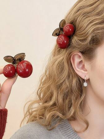 Cherry Hair Clips For Girls, Red Cherry Shape For Hair Accessory, Cute Claw Clips, Hair Accessories For Women,Stocking Stuffers,Stocking Fillers,Stocking Stuffers For Women,Stocking Fillers Women,Christmas Gifts,Gifts,Christmas Stocking Fillers,Gifts For Women,Gift,Christmas Gift,Stocking Stuffers For Adults,Stocking Fillers For Adult,Hair Stuff,Women's Accessories,Stocking Stuffer,Coming-Of-Age Hair Accessory,Christmas Hair Accessories,Gift Ideas For Women,Beauty Stocking Fillers,Christmas Gifts For Women