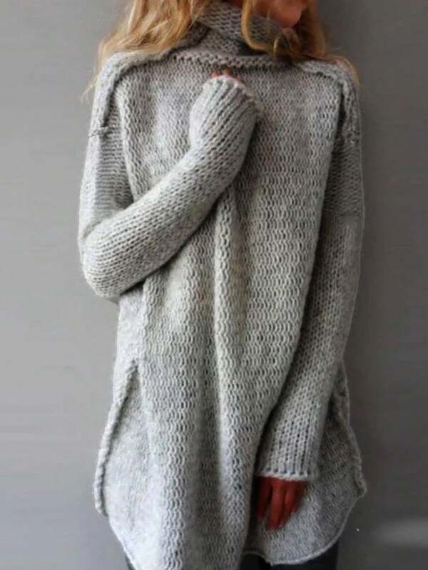 Christmas Autumn/Winter Casual Elegant Mature Women's Fashion Plus Size Solid Color Turtleneck Long Sleeve Sweater