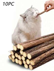 10pcs Cat Teeth Cleaning Chew Sticks,Catp, Dental Care, Cat Toys, Teeth Grindcatatnip Sticks, Matatabi, Cats Self-Playing Chewing Toys - Multicolor - View 16