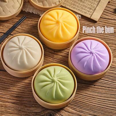 1 pieza Nuevo juguete de comida realista de 2026 Char Siu Bao, juguete suave antiestrés, juguete viral, regalo perfecto, regalo navideño