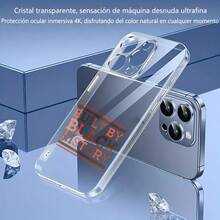 Carcasa transparente de teléfono móvil de moda Cubierta de teléfono transparente para iPhone con diseño de texto Built by Black History en color gris con detalles en naranja ideal para uso diario y expresión cultural - transparente - Ver 3
