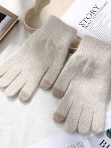 Women/Student's Warm Plush Gloves - Multicolor - View 31