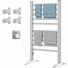 Heated Towel Rail Electric Towel Warmer Rack Freestanding Electric Rails Dryer Warmer Ladder Rack 10Bar