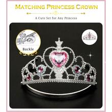 Tiara de princesa con corona para niñas pequeñas tiara de princesa joyería de juguete regalo para niñas de 3 a 6 años - como en la foto - Ver 6
