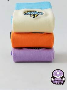 Monster High 1/3 Paar mittellange Socken, personalisiert, lustig, farbenfroher, kreativer Cartoon-Entwurf, Geschenk für Feiertage, bequem und atmungsaktiv, verbessert die Familienatmosphäre, modisch und stilvoll, geeignet für Herren- und Damensocken, verrückte Socken, Anime-Socken, mehrfarbige Socken