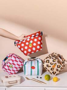 1 Peça Bolsa Térmica Minimalista e da Moda, Adequada para Trabalhadores de Escritório, Caixa de Bento de Grande Capacidade para Acampamento ao Ar Livre, Piquenique, Organização de Alimentos de Cozinha, Escola ou Trabalho - Sem Contato com Alimentos, 4 Opções de Cores Bolsas Térmicas Bolsa Térmica Caixa de Almoço Lancheira para Mulheres para Homens Essenciais de Viagem - Multicolorido - Visão 8