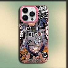 Anime S-Soul Eater Phone Case For IPhone 16,15,14,13,12,11,Mini,Pro,SE,MAX Pink Matte Silicone Cover.Halloween Accessories..Low-Key Texture Shows Taste. - Z7 - Xem 7