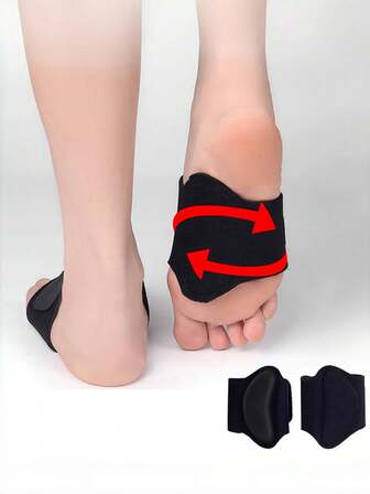 QKC 1 Pair Unisex Arch Support Insoles, Silicone Soft Cushion Padding, Ergonomic 8-Shape Heel Pad Design, Comfortable Shock Absorption - Relieve Fatigue, Improve Posture, With High Arch, Low Arch And Fallen Arches, Reduce Pressure From Walking, Running, Standing