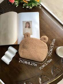 1 Stück personalisierte Damen Plüsch Kosmetiktasche, weicher Reißverschluss Make-up Beutel, Reise Kulturtasche mit großer Kapazität, tragbare Make-up Aufbewahrungsorganizer, Organizer für tägliche Notwendigkeiten, Geschenk und Reiseessentiell