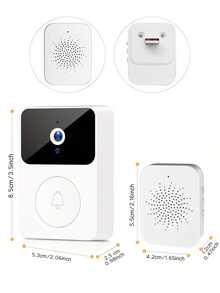 Wireless Video Doorbell Camera With Two-Way Talk, HD Night Vision,App Remote Control, Self-Adhesive Installation,Smart Doorbells Home Device HD Camera For Home Security