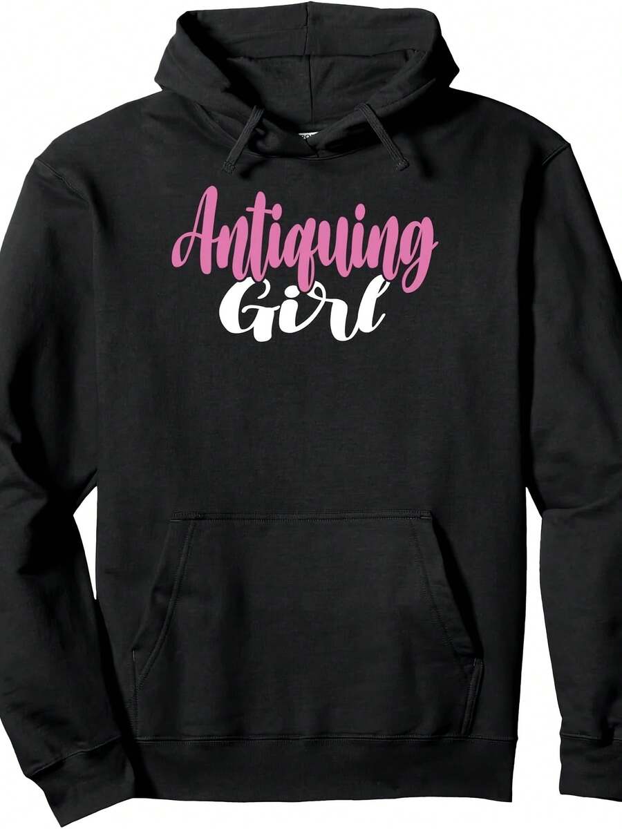 Antiquing Girl Vintage Hunter Flea Market Collector Pullover Hoodie - Gaya 2 - View 1