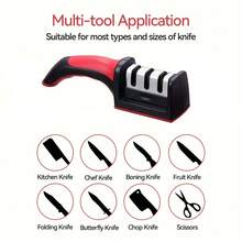 Professional Knife Sharpener, Equipped With High-Precision Whetstone, Tungsten Carbide Diamond And Ceramic Sharpening Stones - Non-Slip Handle, Fast And Durable Performance, Ergonomic Design, Durable Structure, Suitable For Home Chefs