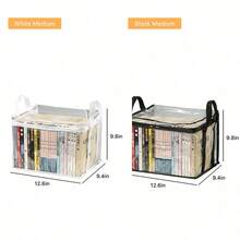 1pc/2pcs Book Storage Bag, Freestanding, Multi-Functional Storage Bag For Living Room, Bedroom, Study, Waterproof PVC Handbag, Toy & Snack Organizer - Four-color - View 25