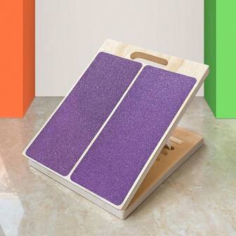 Adjustable Fooncline Wooden Ant Board For  Stretching,440lb Cacity,  Velour Stretcher Ankle Stretch   Boards Squats Wee Exercise Pilates Fitness Portable Equipment