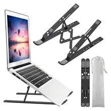 Laptop Stand For Desk, Ergonomic Design Adjustable Aluminum Foldable Portable Computer Stand, Compatible With MacBook Air Pro, HP, , , More 10-15.6"Inch And Tablets (Black){Inchcolor_nameinch:InchBlackinch} - màu đen - Xem 1