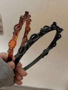 2 piezas/1 pieza Herramienta de trenzado estilo Slouchy Horquilla para mujeres, Clip para el cabello de verano para lavarse la cara y el flequillo, Diadema para decoración de cráneo alto, Regalos