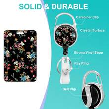 1 Conjunto (Clipe de Crachá + Porta-Cartão) Porta-Crachá Casual, Carretel Retrátil de Crachá, Acessório Minimalista para Assistente Médico, Chaveiro Resistente, Protetor de Porta-Cartão de Identificação, Adequado para Enfermeiras, Professores, Estudantes, Trabalhadores de Escritório, Mulheres, Homens, Funcionários - Rádio