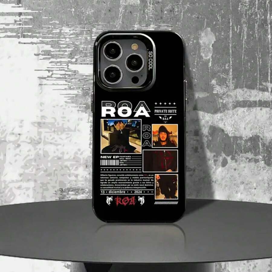 Funda para teléfono 17,16,15,14,13,12,11,Pro,Max,Plus, cubierta mate negra a prueba de golpes de Rapper Roa - z8 - Ver 1