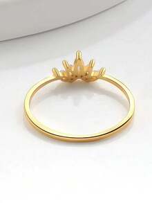 1個採用14K鍍金S925純銀制作的戒指，極簡日式風格 - 金色 - 查看 5