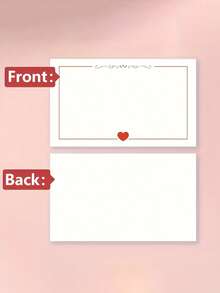 50pcs Minimalist Blank Heart Shaped Cards, Suitable For Wedding, Birthday, Anniversary, Holidays, Gift Tags, Notes, Wallet Cards, Business Cards, Greeting Cards, Teacher Gifts - Multicolor - View 4