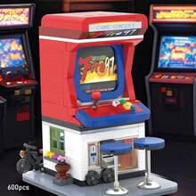 600片迷你街机积木，小颗粒积木游戏机模型，复古街机桌面摆件，成人高难度拼装积木，圣诞礼物，生日礼物 - 迷你積木 - 查看 1