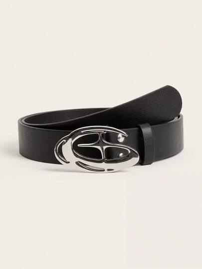 1 Piece Retro INS Style 3D Star Decorative Buckle Black Belt Street Summer, School Autumn, Winter, Halloween, Christmas, Easter, Birthday Gift, Family Gift, Graduation Gift, Back To School Gift, Party Gift, New Year Gift, Valentine's Day Gift, Suitable For School, Company, Workplace, Outdoor, Party, Reunion, Popular Style For Young People
