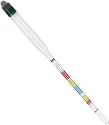 Medidor de Hidrómetro de Triple Escala, Probador de Hidrómetro con Escalas de Densidad de Etanol de Azúcar, Medición de Elaboración de Cerveza Y Vino para Vino, Cerveza,Herramientas de Medida y Cata - 1 - Ver 6