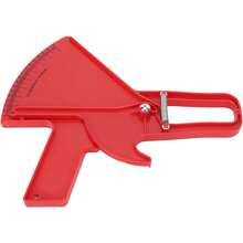 ZJchao Calibrador de Grasa Corporal, Calibrador Profesional de Pliegues Cutáneos de Doble Resorte Y Herramienta de Cinta Métrica de Grasa Corporal para Medir con Precisión IMC Y Pliegue (Rojo) - blanco - Ver 1