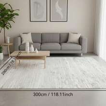 1PC Machine Washable Large - Size Modern Light Gray Textured Pattern Area Mat Rug Indoor Living Room Decorative Rug With Stylish Light Gray Textured Pattern Design Durable Easy Clean Floor Mat For Home Decoration Kitchen Rug