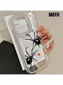 A Double-Sided, Diamond-Studded 3-In-1 Phone Case Designed For The 16 Pro Max, Compatible With Models 16, 15 Pro, 14, 14 Plus, 14 Pro Max, 13, 13 Pro, 12 Pro, And 11 Pro Max Series. This Soft Bag Is Resistant To Falls And Stains, Making It Suitable For Both Men And Women And Adorned With Diamond Decorations. - nero - Visualizzare 3