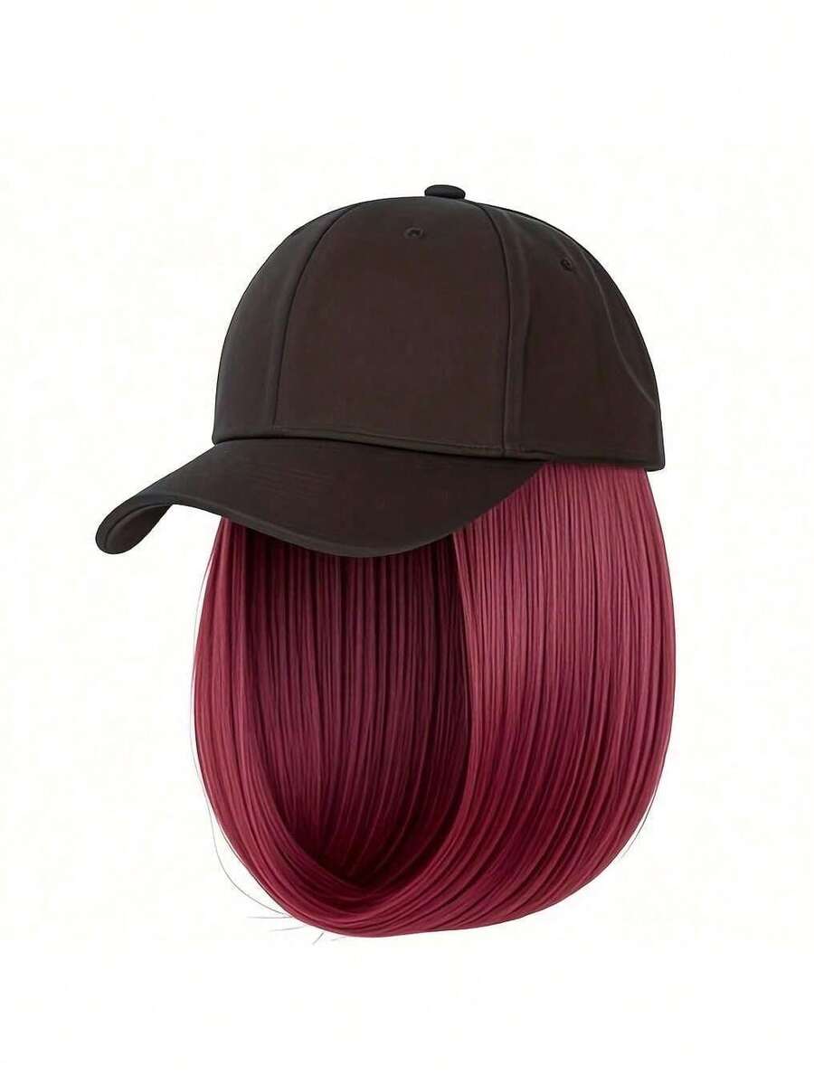 Pelucas de fibra química resistentes al calor, de uso diario, para mujer, bonitas y bonitas, para fiestas de graduación, cabello natural. - Burdeos - Ver 1