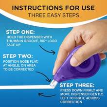 AFRT BIC Wite-Out EZ Correct Tear-Resistant Correction Tape With 39.3 Ft Of Tape 10-Count Pack In White - Băng trắng - Xem 6