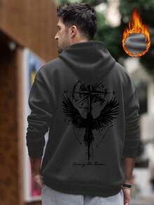 Men's Compass & Raven Element Loose Pocket Hoodie, Leading Fashion , Autumn/Winter