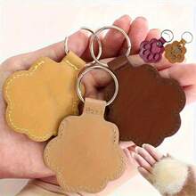 4pcs Pet Hair Collector Keychains, Cat Paw Shaped PU Leather Pendants, For Collecting Dog And Cat Hair, Memorial Gifts, Suitable As Bag Or Wallet Accessories, Keychain Collection, Pet Memorabilia, Fashion Accessories, Cute Pet Charm, High-Quality Leather, Fur Collection, Dog Hair Keychain, Animal Lover Gifts, Accessory Collector