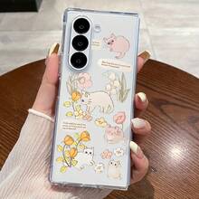 Funda de Teléfono Minimalista con Personalidad de Mariposa, Pantalla Plegable, a Prueba de Golpes, con Cojín de Aire, para Samsung Galaxy Z Fold 6, para Samsung Galaxy Z Fold 5, para Samsung Galaxy Z Fold 4, para Samsung Galaxy Z Fold 3 5G, Funda de Teléfono Transparente de TPU Adecuada para Samsung Galaxy, Cobertura Completa, Resistente a Golpes, Delgada, Ligera, Carcasa Mixta y Resistente, Anti-Rayones - Mezcla de colores - Ver 2