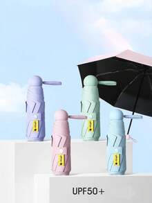 1pc Lightweight & Compact 6-Rib Umbrella, Designed For Women, Provides Rain And Sun Protection, Highly Portable - Multicolor - View 3