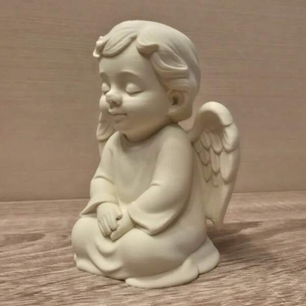 1pc Angel Statue Figurine, Angel With Wings Decor Ornament, Small Angel With Peaceful Expression Sculpture/Collectible Statue, Suitable For Indoor/Outdoor Religious Holiday Decoration For Garden, Lawn, Balcony, Home (Christmas, Easter, Thanksgiving), Angel Decor, Garden Statue Ornament Craft, Office, Balcony, Foyer, Living Room, Bedroom, Holiday Decor Ornament