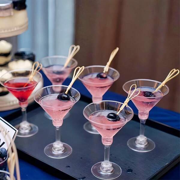 20/10pcs 5oz Champagne Glasses, Cocktail Glasses, Suitable For Desserts, Pastries, Juices, Cold Drinks, Hot Drinks, And Coffee; Ideal For Birthdays, Weddings, Parties, Outdoor Activities, New Year's, And Christmas.